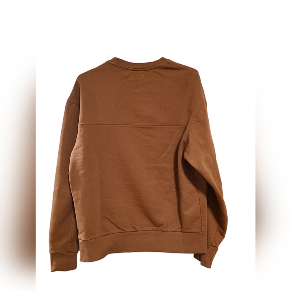 Frank And Oak Washed Crewneck Sweatshirt Argan XS - Picture 2 of 2